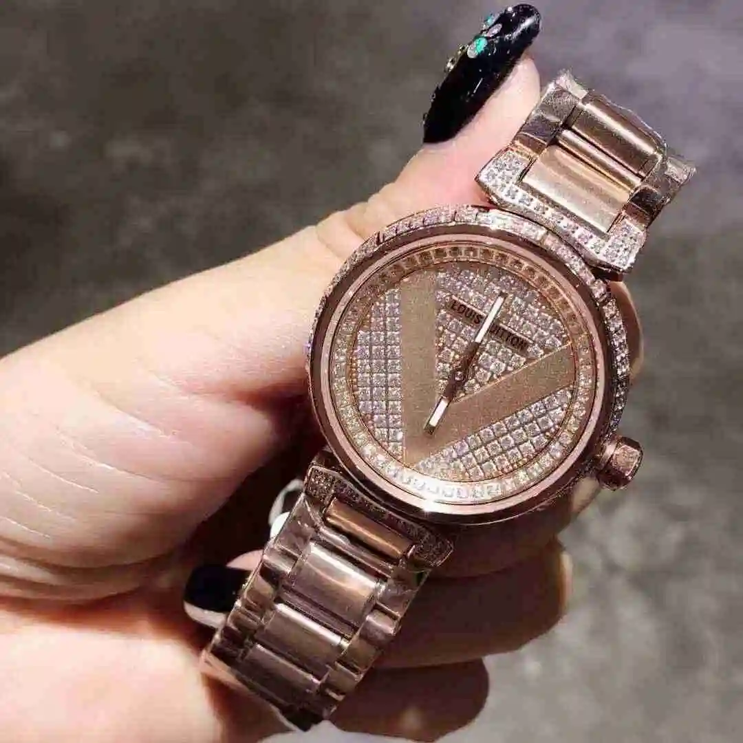 General Watches LV watch for women with original fully automatic mechanical movement, top grade 316 precision steel case with mineral super strong mirror diameter 33mm KK03850 view 7