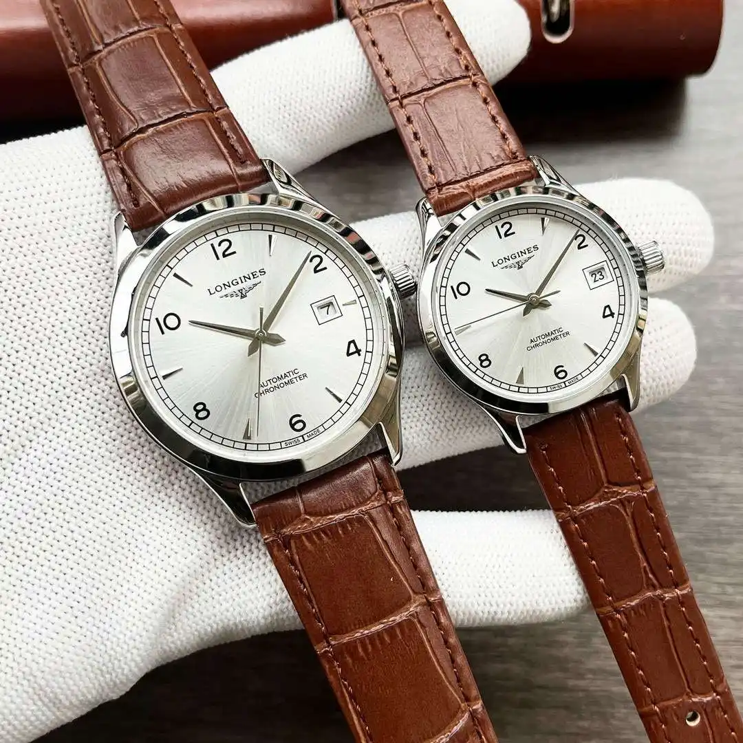 General Watches Longines Watch Lang@Couple Pair Watch with original fully automatic mechanical movement, top 316 stainless steel case and strap, mineral super mirror KK04250 1 view 7