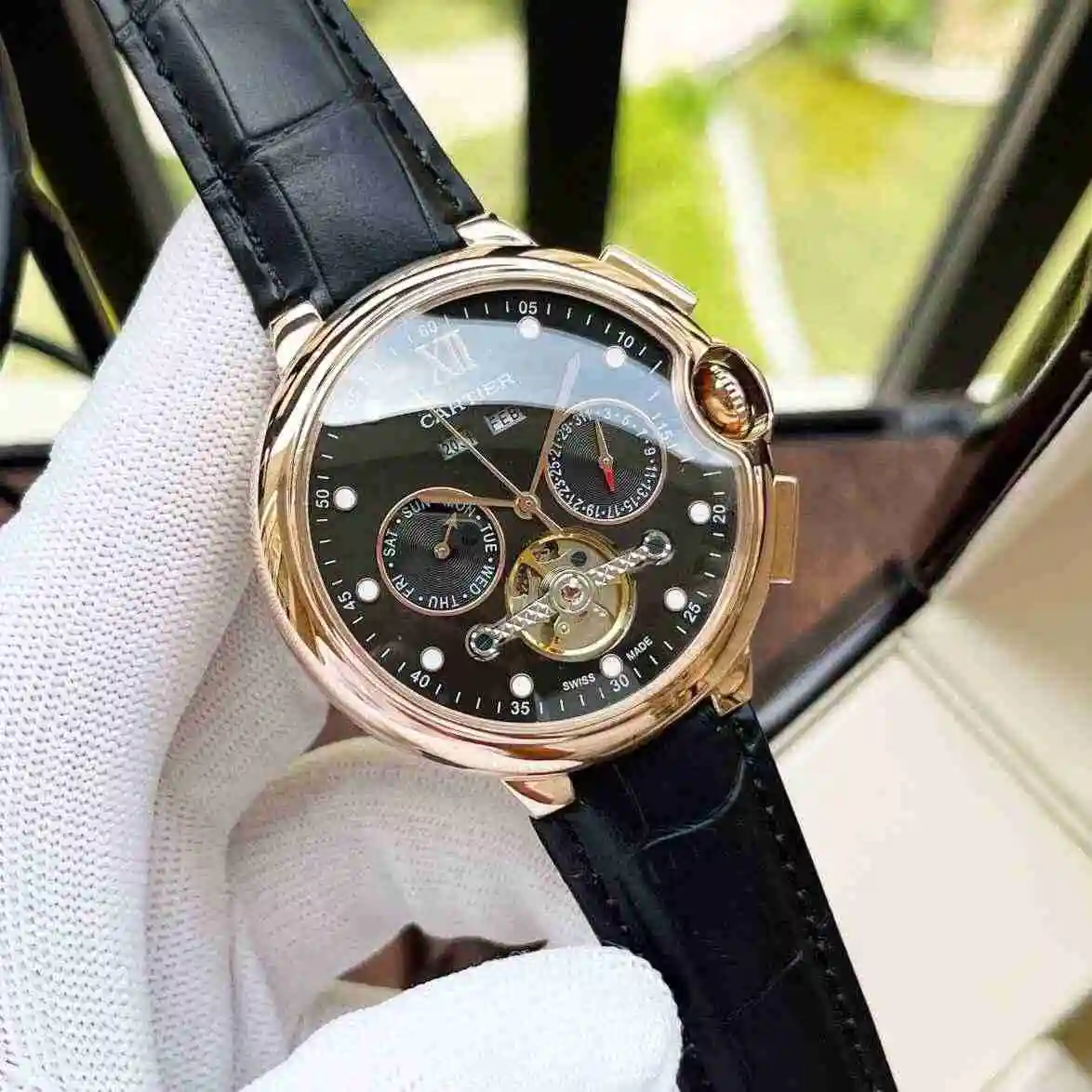 General Watches Cartier Watch Men's Watch Paired with Original Fully Automatic Mechanical Movement Top Grade 316 Precision Steel Case with Mineral Super Strong Mirror Diameter 44mm KK05350 view 7