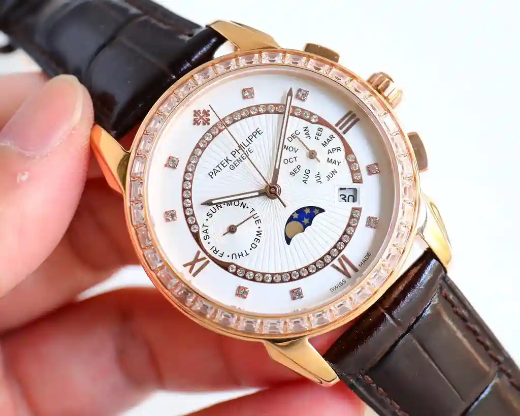 General Watches Patek Philippe Patek@Philippe watch men's watch with original fully automatic mechanical movement top 316 stainless steel case strap mineral super mirror diameter 42mm KK012500 view 7