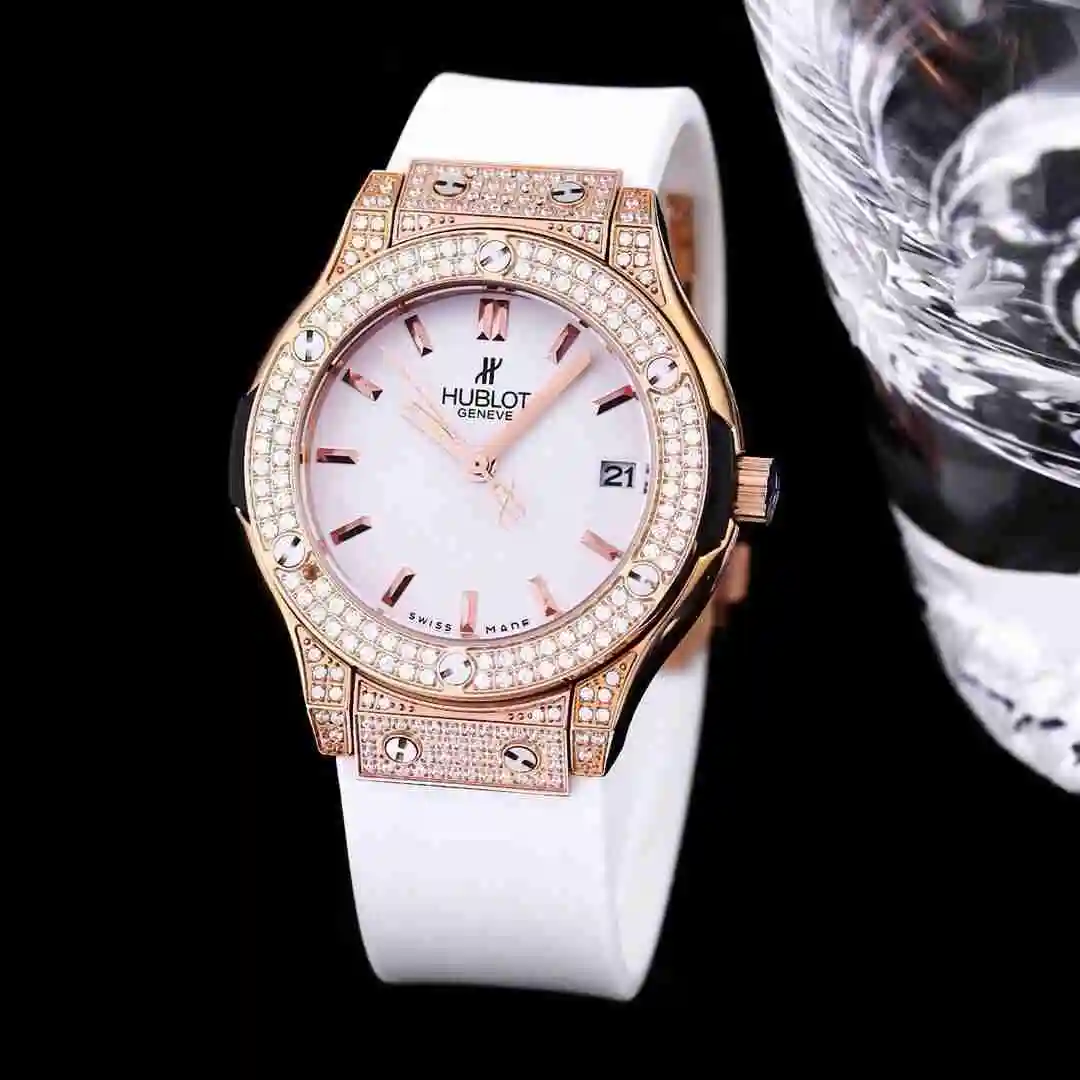 General Watches Hublot Yubo Watch Women's Watch Paired with Original Fully Automatic Mechanical Movement Top Grade 316 Precision Steel Case with Mineral Super Strong Mirror Diameter 40mm KK03350 3 view 5