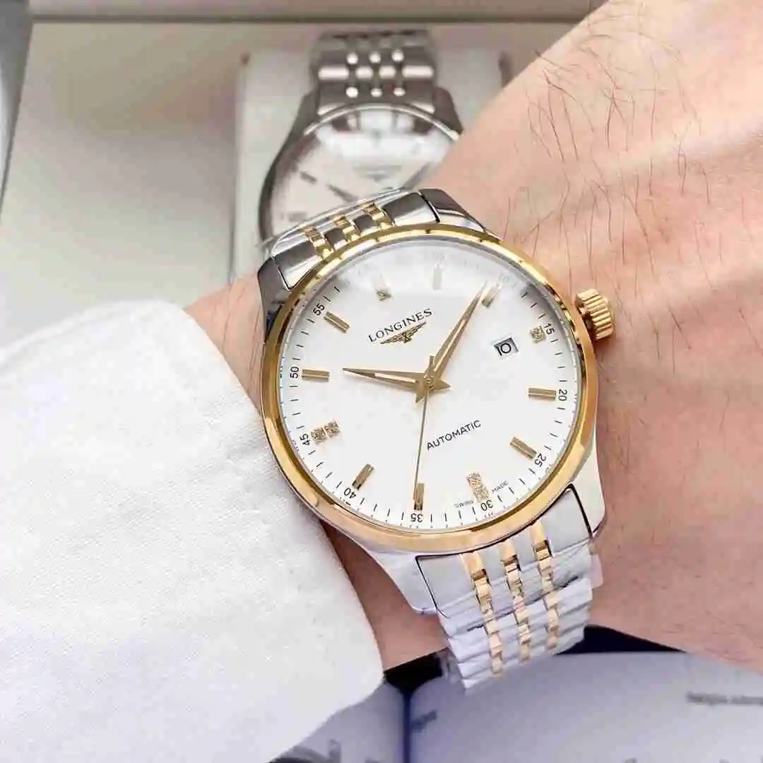 General Watches Longines Watch Men's Watch Paired with Original Fully Automatic Mechanical Movement Top Grade 316 Precision Steel Case with Mineral Super Strong Mirror Diameter 40mm KK04550 view 9