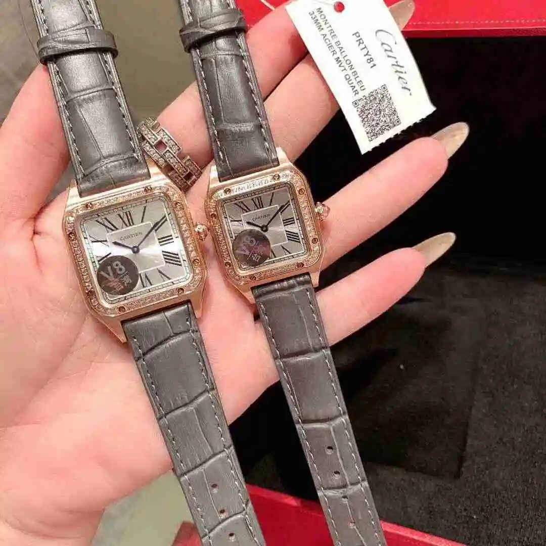 General Watches Cartier Watch Couple Watch Paired with Original Fully Automatic Mechanical Movement Top grade 316 Precision Steel Case with Mineral Super Strong Mirror Diameter 27MMX34MM KK02650 2 view 6