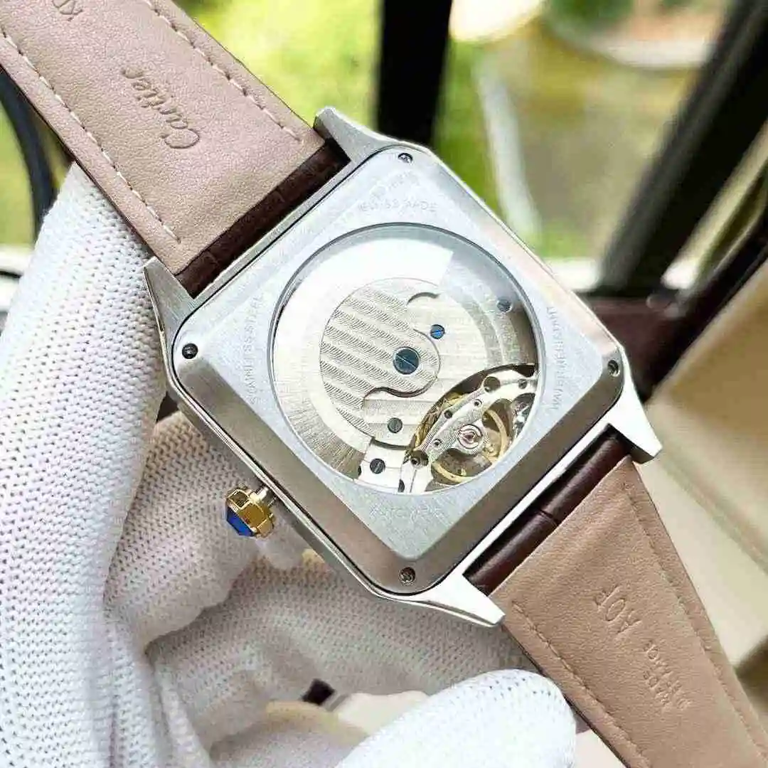 General Watches Cartier Watch Men's Watch Paired with Original Fully Automatic Mechanical Movement Top Grade 316 Precision Steel Case with Mineral Super Strong Mirror Diameter 44mm KK view 3