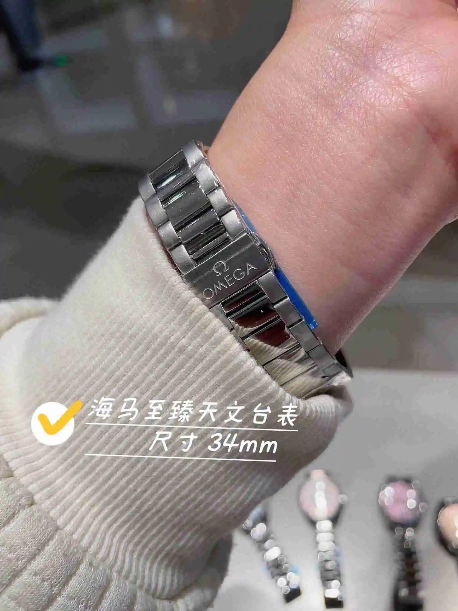 General Watches Omega Watch Women's Watch Paired with Original Fully Automatic Mechanical Movement Top Grade 316 Precision Steel Case with Mineral Super Strong Mirror Diameter 34cm KK03250 2 view 3