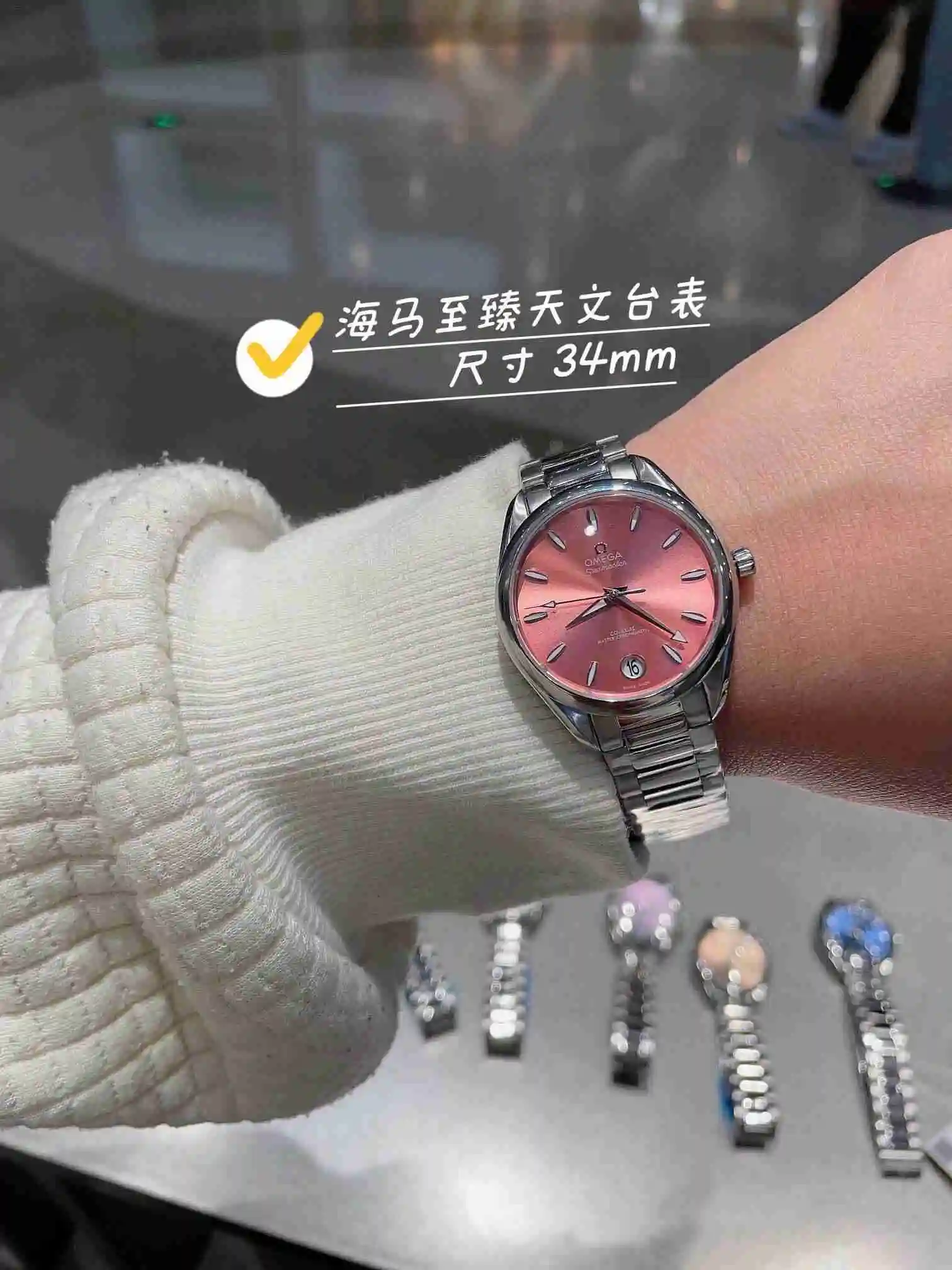 General Watches Omega Watch Women's Watch Paired with Original Fully Automatic Mechanical Movement Top Grade 316 Precision Steel Case with Mineral Super Strong Mirror Diameter 34cm KK03250 2 view 4