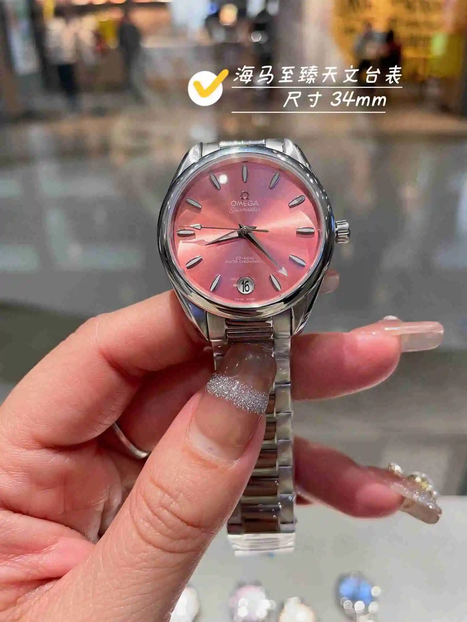 General Watches Omega Watch Women's Watch Paired with Original Fully Automatic Mechanical Movement Top Grade 316 Precision Steel Case with Mineral Super Strong Mirror Diameter 34cm KK03250 2 view 5