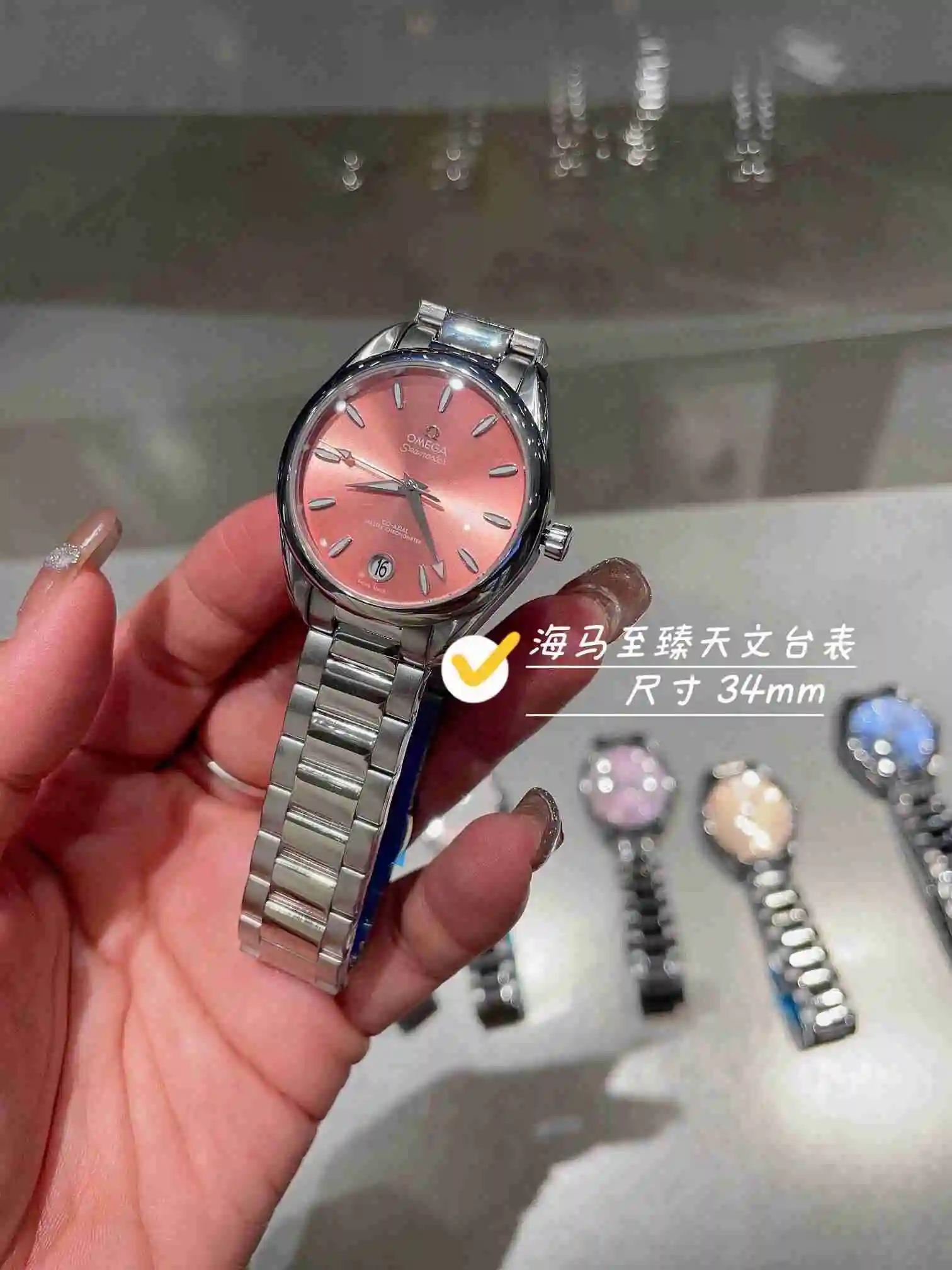 General Watches Omega Watch Women's Watch Paired with Original Fully Automatic Mechanical Movement Top Grade 316 Precision Steel Case with Mineral Super Strong Mirror Diameter 34cm KK03250 2 view 6