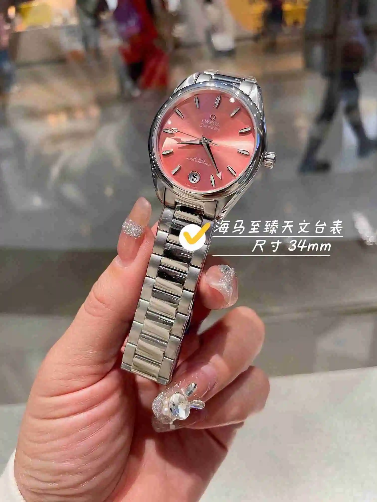 General Watches Omega Watch Women's Watch Paired with Original Fully Automatic Mechanical Movement Top Grade 316 Precision Steel Case with Mineral Super Strong Mirror Diameter 34cm KK03250 2 view 7
