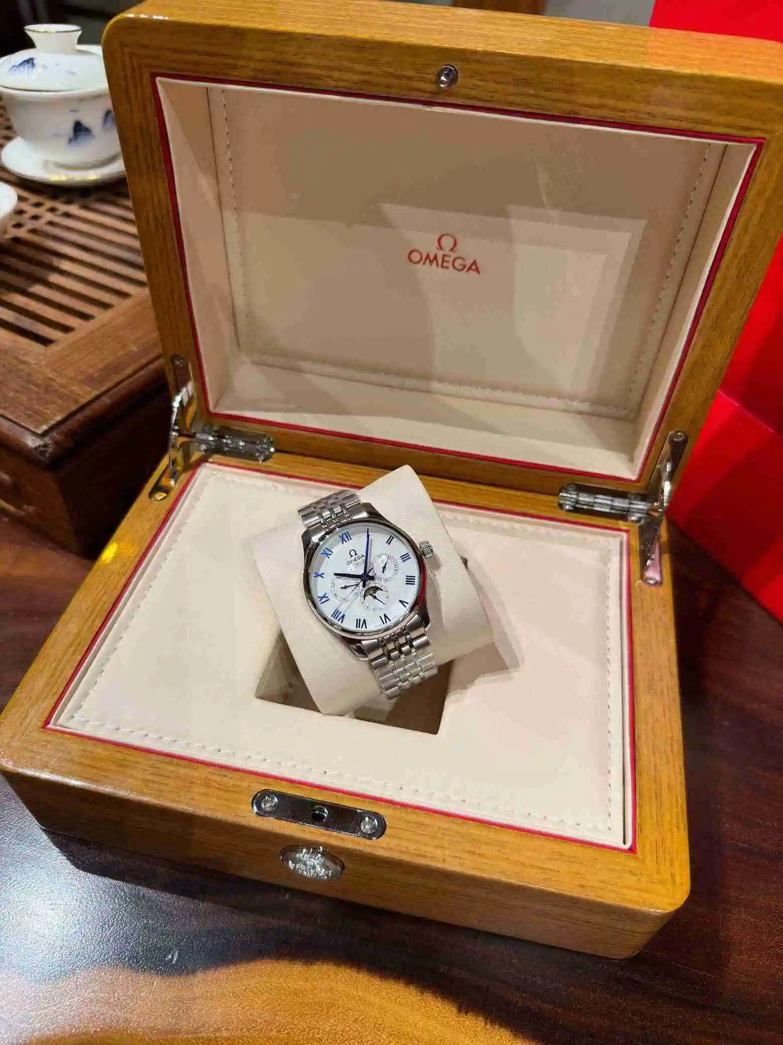 General Watches Omega Watch Men's Watch Paired with Original Fully Automatic Mechanical Movement Top Grade 316 Precision Steel Case with Mineral Super Strong Mirror Diameter 40mm KK05 view 8
