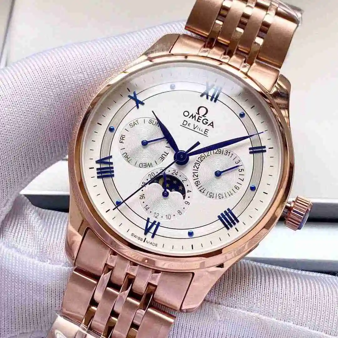 General Watches Omega Watch Men's Watch Paired with Original Fully Automatic Mechanical Movement Top Grade 316 Precision Steel Case with Mineral Super Strong Mirror Diameter 40mm KK04850 view 4
