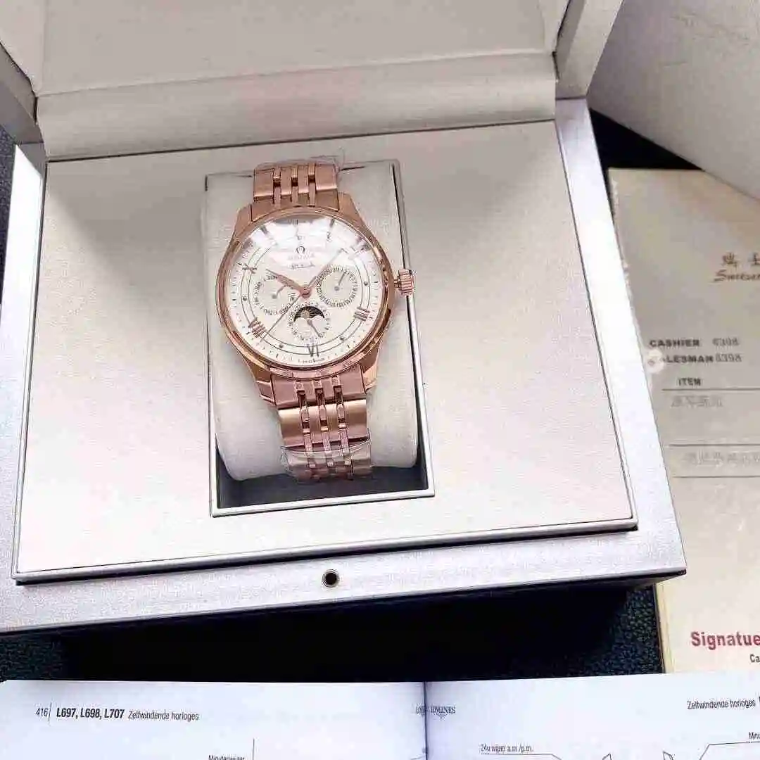 General Watches Omega Watch Men's Watch Paired with Original Fully Automatic Mechanical Movement Top Grade 316 Precision Steel Case with Mineral Super Strong Mirror Diameter 40mm KK04850 view 7