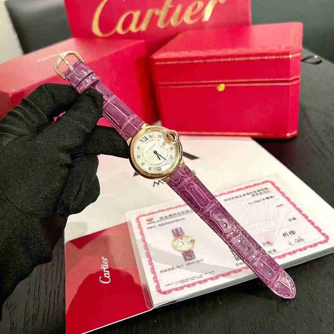General Watches Cartier watch for women with original fully automatic mechanical movement, top grade 316 precision steel case with mineral super strong mirror diameter 33mm kk view 4