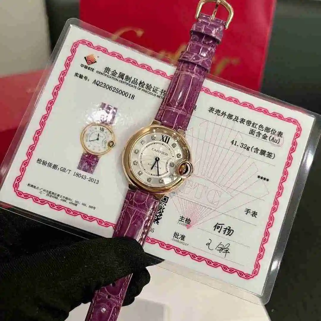 General Watches Cartier watch for women with original fully automatic mechanical movement, top grade 316 precision steel case with mineral super strong mirror diameter 33mm kk view 8