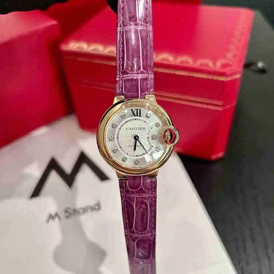 General Watches Cartier watch for women with original fully automatic mechanical movement, top grade 316 precision steel case with mineral super strong mirror diameter 33mm kk view 9
