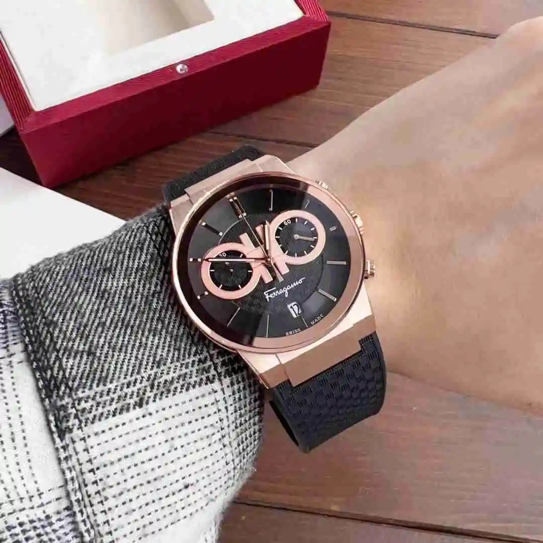 General Watches Ferragamo Watch Men's Watch Paired with Original Fully Automatic Mechanical Movement Top Grade 316 Precision Steel Case Case with Mineral Super Strong Mirror Diameter 41mm KK09800 4 view 2