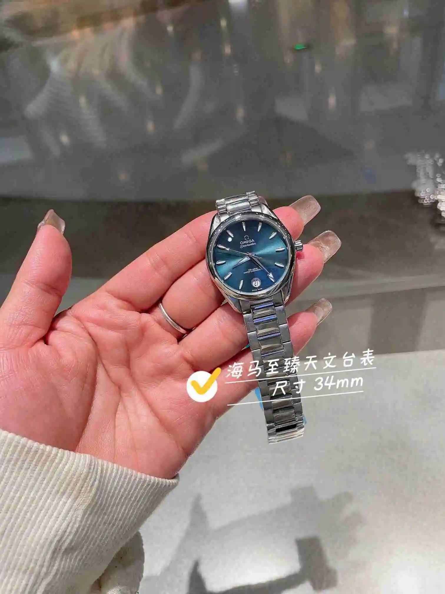 General Watches Omega Watch Women's Watch Paired with Original Fully Automatic Mechanical Movement Top Grade 316 Precision Steel Case with Mineral Super Strong Mirror Diameter 34cm KK03250 4 view 4
