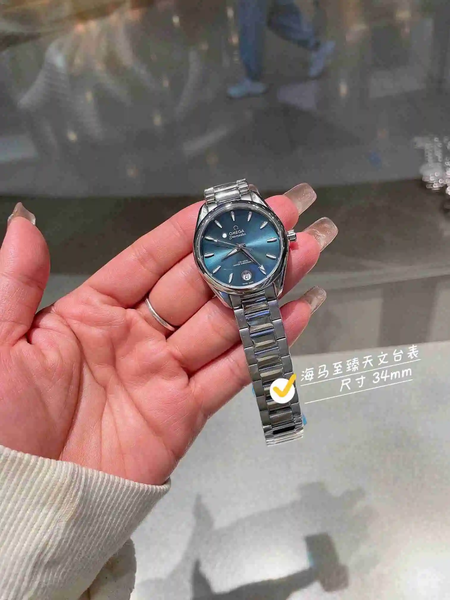 General Watches Omega Watch Women's Watch Paired with Original Fully Automatic Mechanical Movement Top Grade 316 Precision Steel Case with Mineral Super Strong Mirror Diameter 34cm KK03250 4 view 5