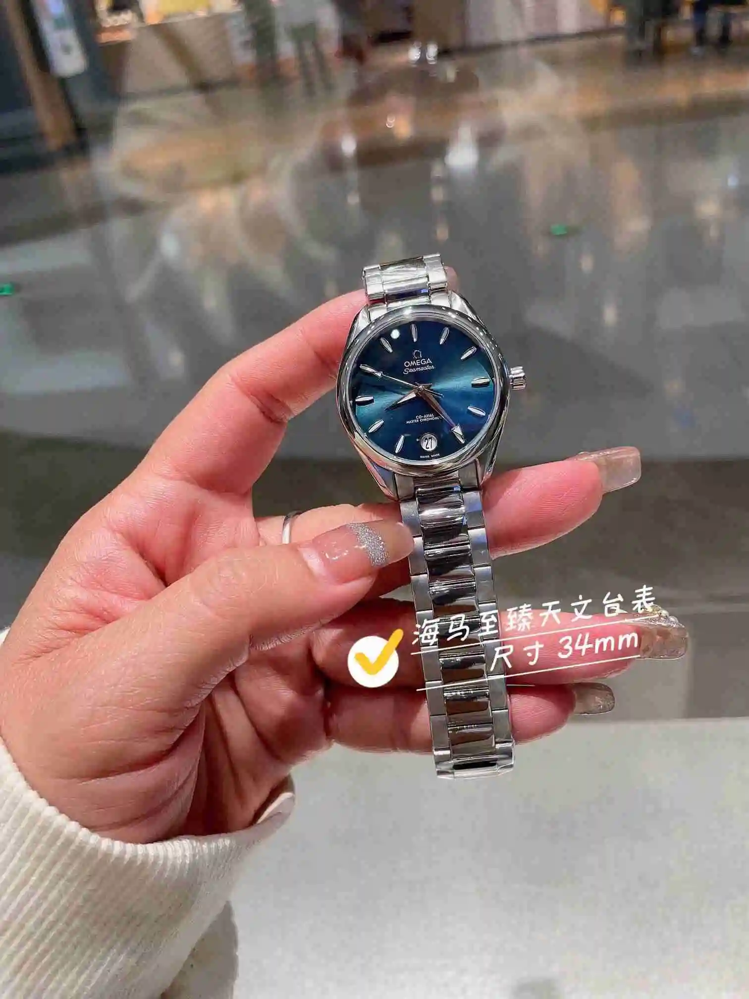 General Watches Omega Watch Women's Watch Paired with Original Fully Automatic Mechanical Movement Top Grade 316 Precision Steel Case with Mineral Super Strong Mirror Diameter 34cm KK03250 4 view 6