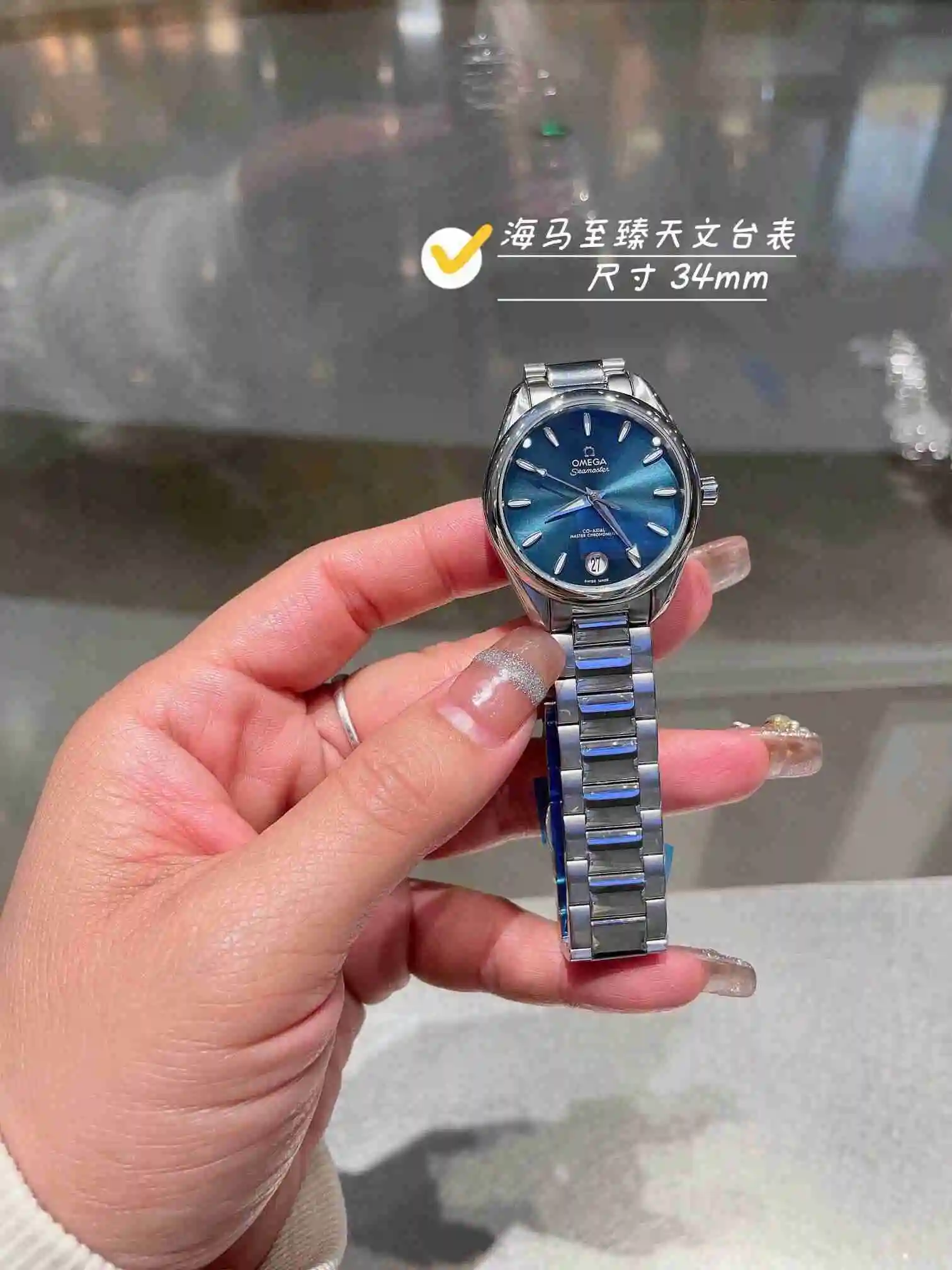 General Watches Omega Watch Women's Watch Paired with Original Fully Automatic Mechanical Movement Top Grade 316 Precision Steel Case with Mineral Super Strong Mirror Diameter 34cm KK03250 4 view 7