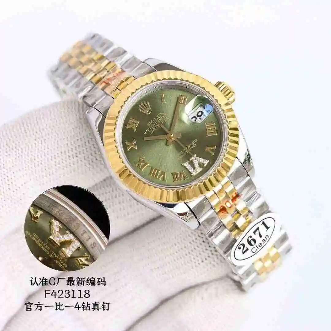 General Watches Rolex Watch Women's Watch Paired with Original Fully Automatic Mechanical Movement Top grade 316 Precision Steel Case with Mineral Super Strong Mirror Diameter 28mm kk013500 view 6