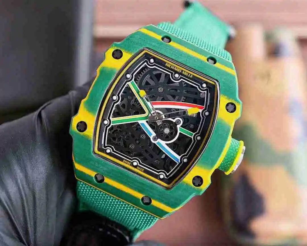 General Watches Richard Mille Richard Miller Watch Men's Watch Paired with Original Fully Automatic Mechanical Movement Top Grade 316 Precision Steel Case with Mineral Super Strong Mirror Diameter 48X42mm kk view 7