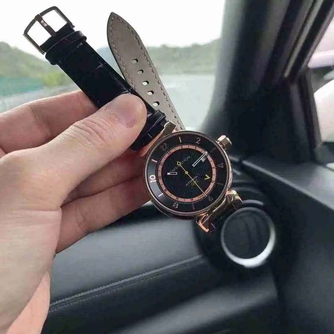 General Watches LV watch for men with original fully automatic mechanical movement, top grade 316 precision steel case with mineral super strong mirror diameter 42mm KK02750 2 view 7