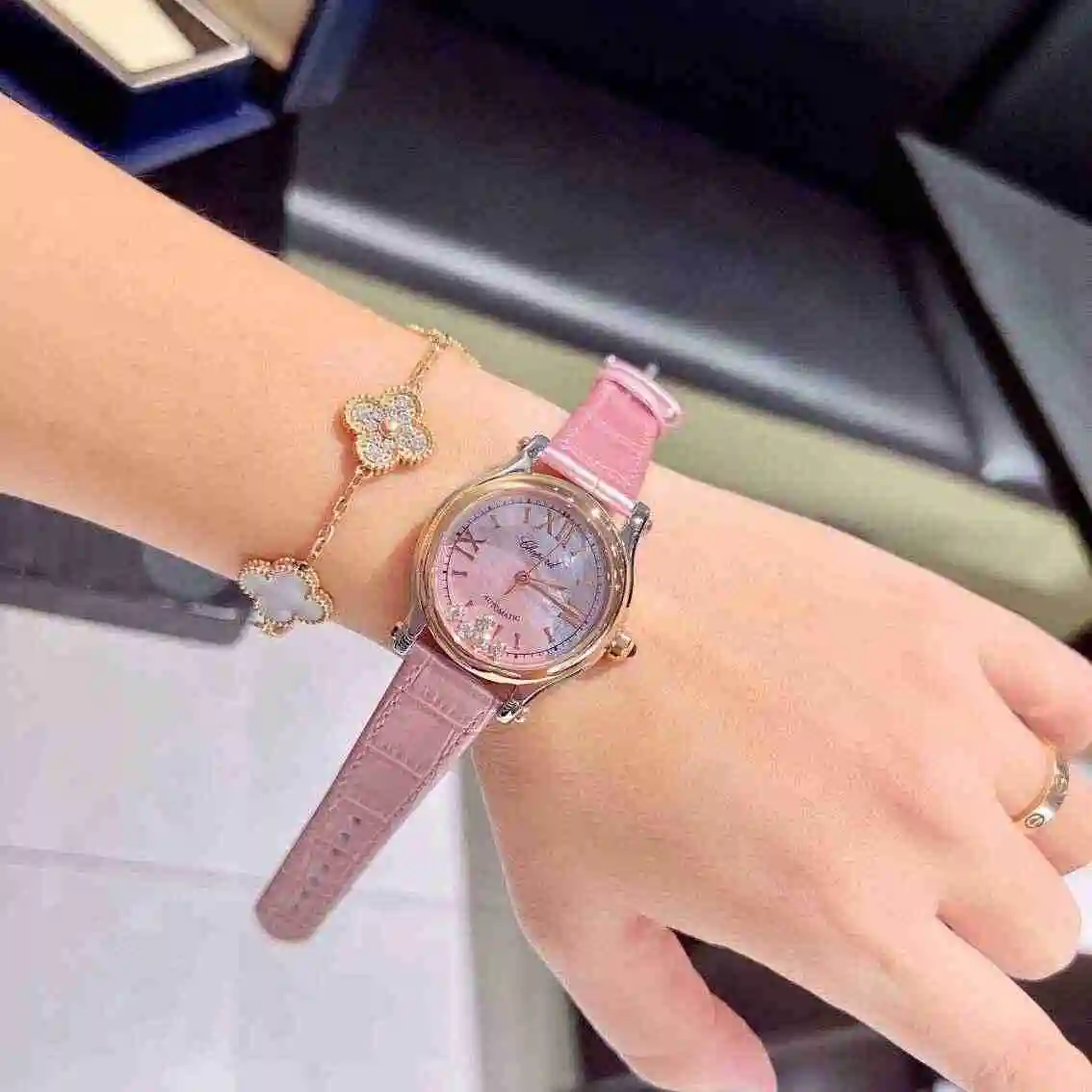 General Watches Chopard Chopin Watch Women's Watch Paired with Original Fully Automatic Mechanical Movement Top Grade 316 Precision Steel Case with Mineral Super Strong Mirror Diameter 33mm KK02650 view 3