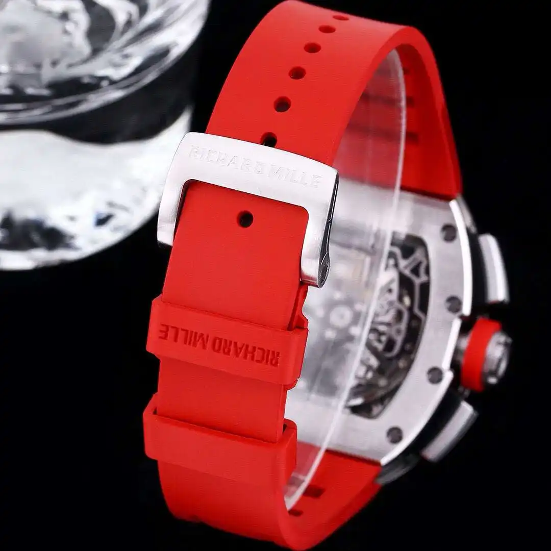 General Watches Richard Mille Richard @ Mill watch men's watch with original fully automatic mechanical movement top 316 stainless steel case strap mineral super mirror KK09800 4 view 2
