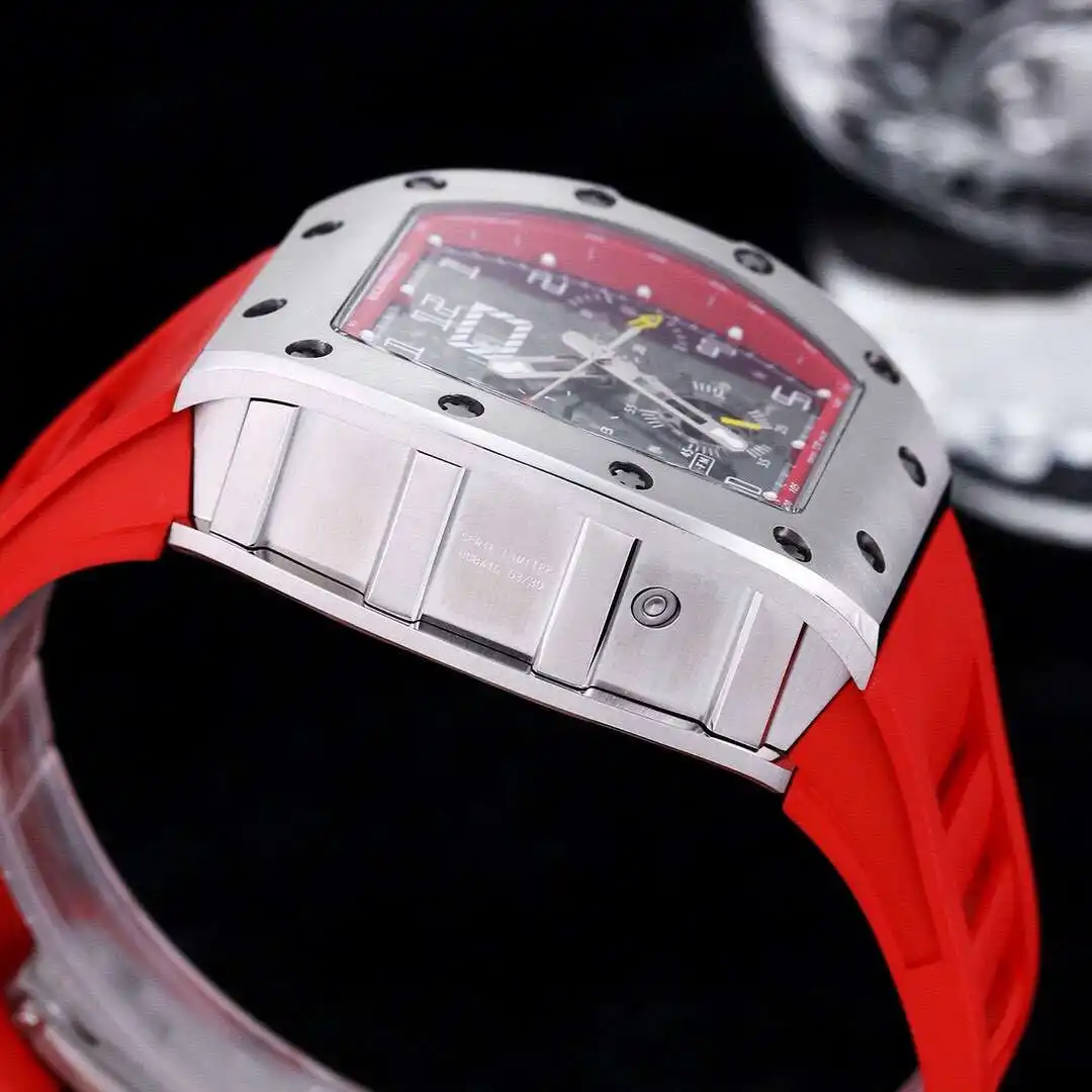 General Watches Richard Mille Richard @ Mill watch men's watch with original fully automatic mechanical movement top 316 stainless steel case strap mineral super mirror KK09800 4 view 4