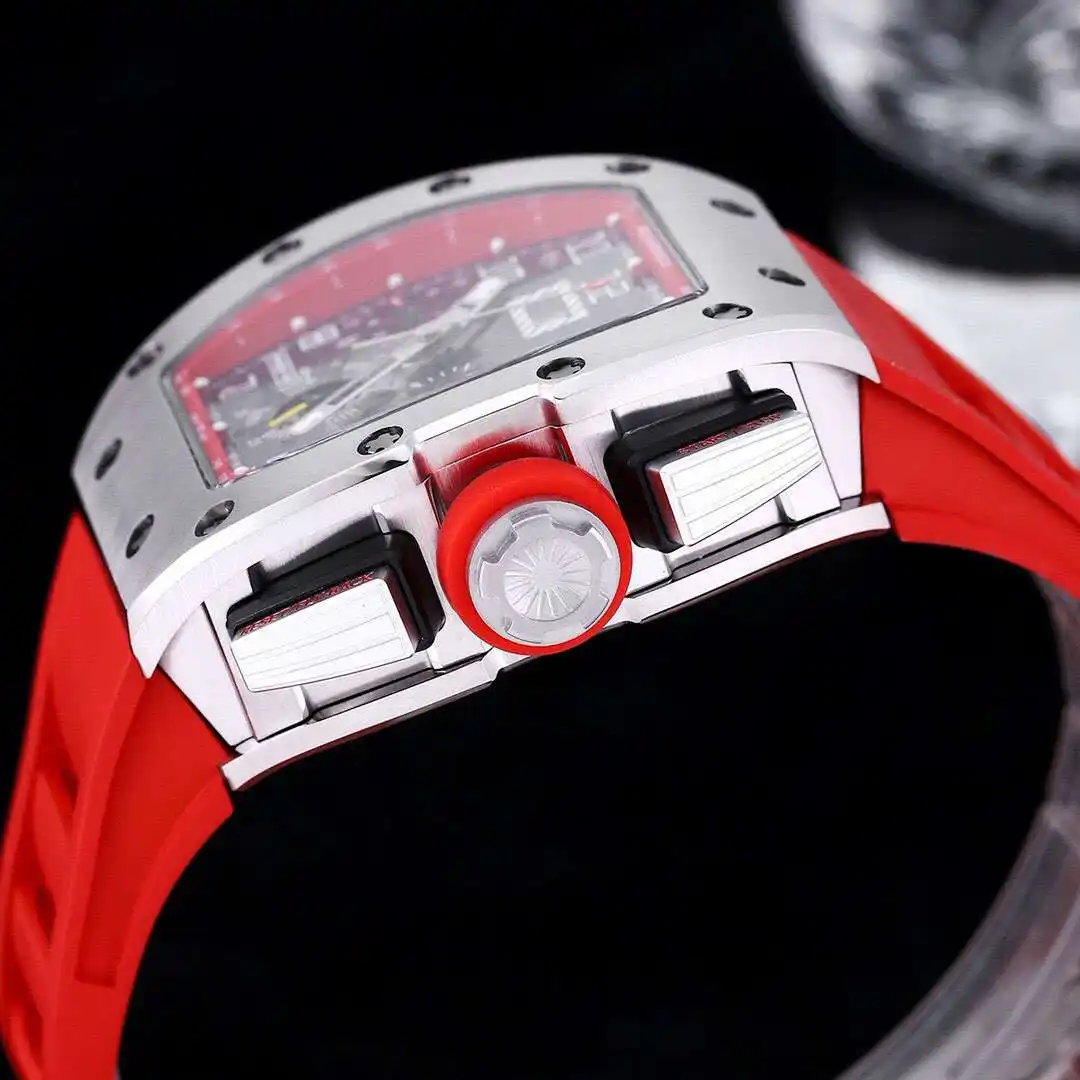 General Watches Richard Mille Richard @ Mill watch men's watch with original fully automatic mechanical movement top 316 stainless steel case strap mineral super mirror KK09800 4 view 5