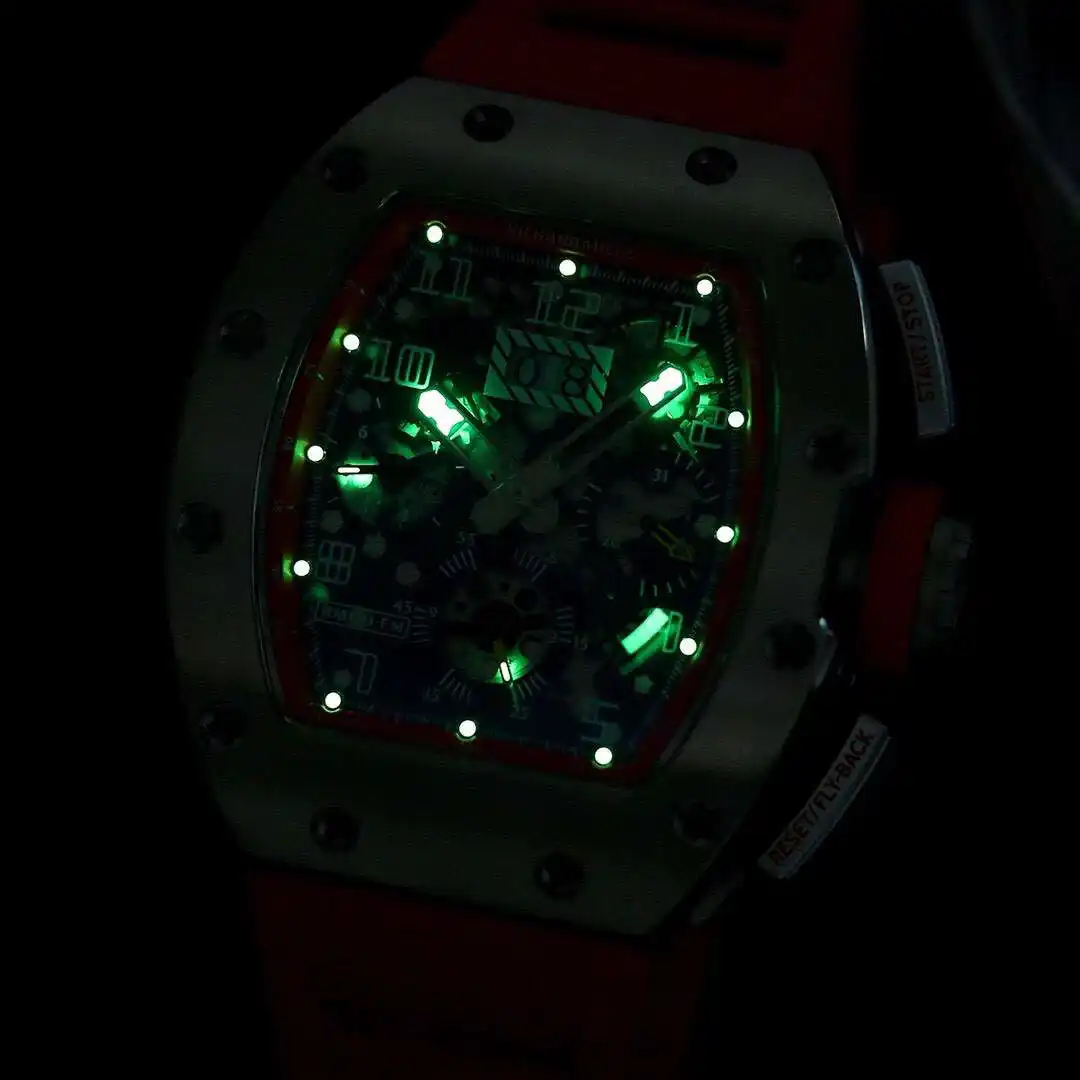 General Watches Richard Mille Richard @ Mill watch men's watch with original fully automatic mechanical movement top 316 stainless steel case strap mineral super mirror KK09800 4 view 6