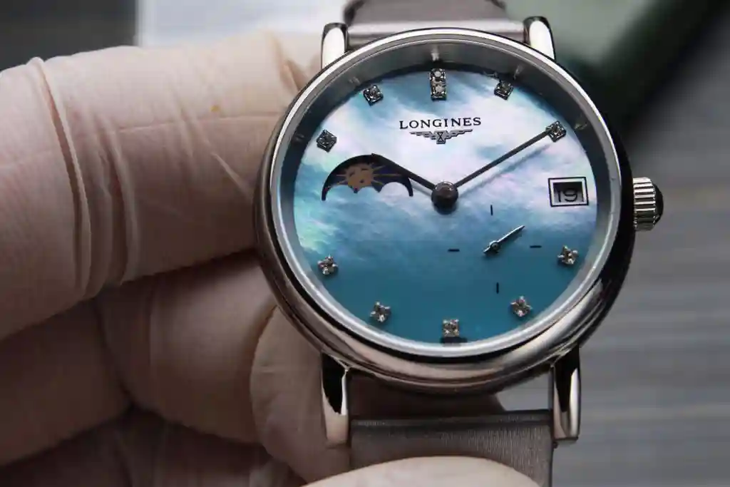 General Watches Longines Lang@Qin watch women's watch with original fully automatic mechanical movement top 316 stainless steel case strap mineral super mirror diameter 32mm KK06850 view 7