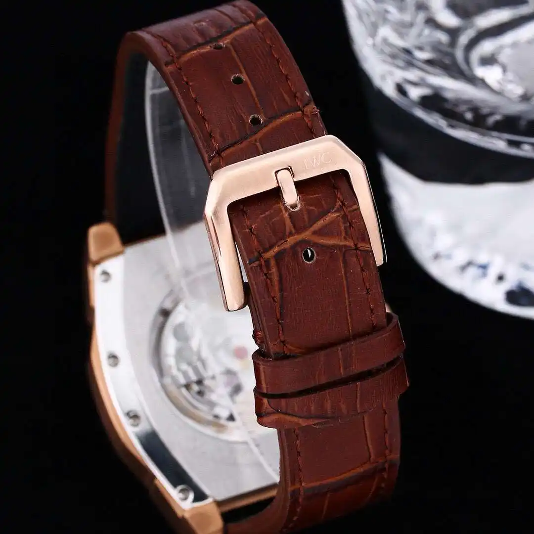 General Watches IWC men's watch with original fully automatic mechanical movement, top 316 stainless steel case and strap, mineral super mirror, diameter 43mm KK08500 4 view 2