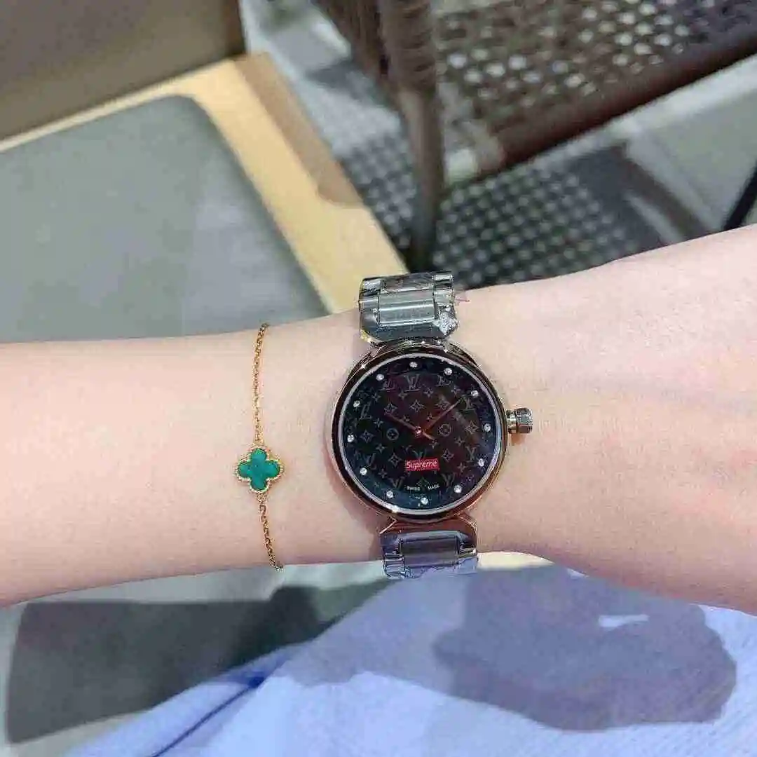 General Watches LV watch for women with original fully automatic mechanical movement, top grade 316 precision steel case with mineral super strong mirror diameter 33mm KK02250 3 view 6