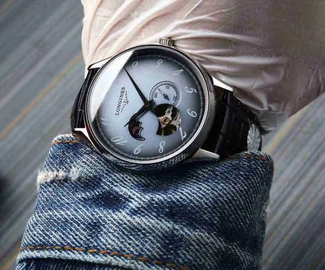 General Watches Longines watch for men with original fully automatic mechanical movement, top grade 316 precision steel case with mineral super strong mirror diameter 40mm kk07250 view 8