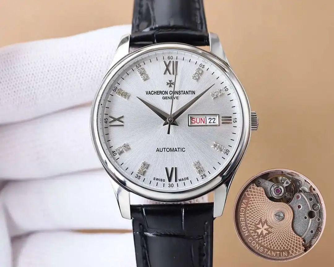 General Watches Vacheron Constantin Watch Jiang@Dun men's watch with original fully automatic mechanical movement, top-grade 316 stainless steel case and strap, mineral super mirror, diameter 40mm KK04550 1 view 8