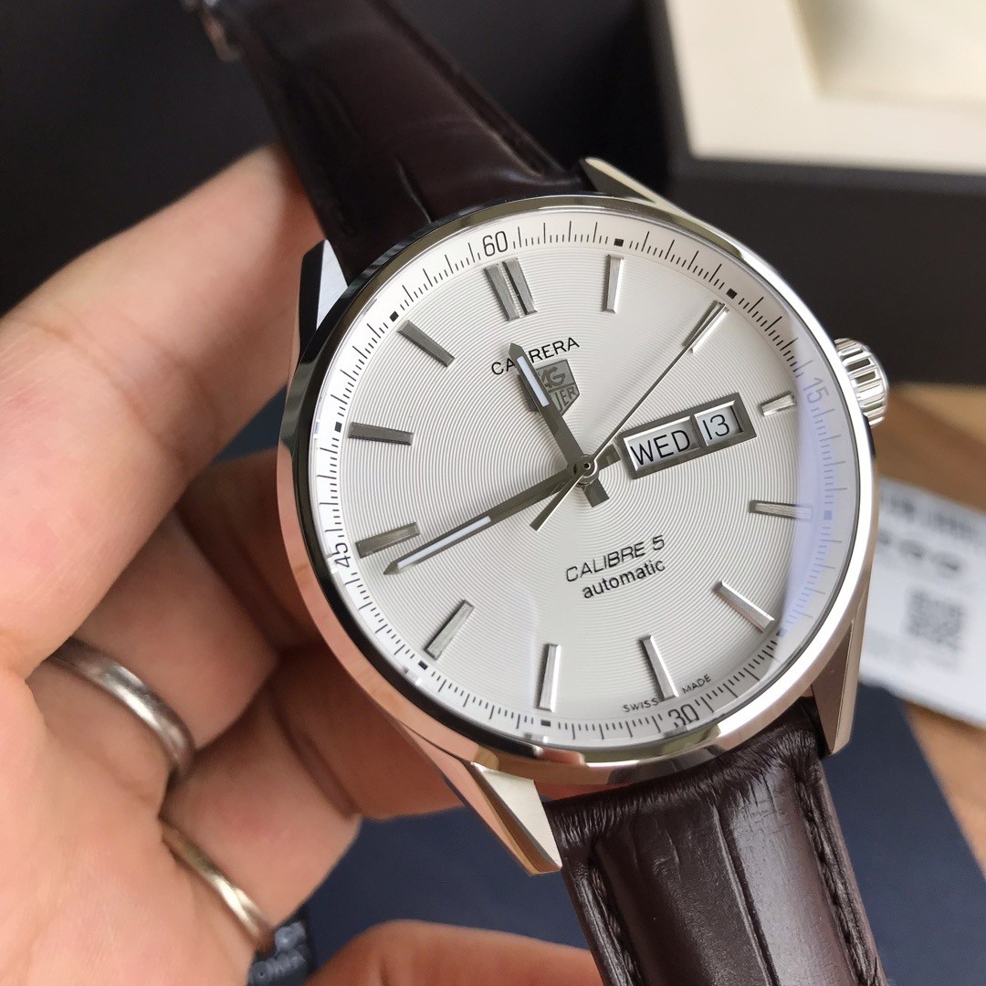 TAG Heuer Carrera Leather Strap Automatic Watch view 1