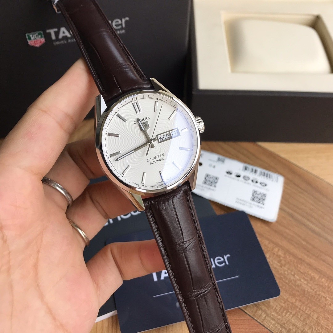 TAG Heuer Carrera Leather Strap Automatic Watch view 2