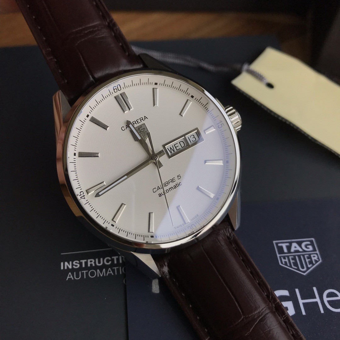 TAG Heuer Carrera Leather Strap Automatic Watch view 3