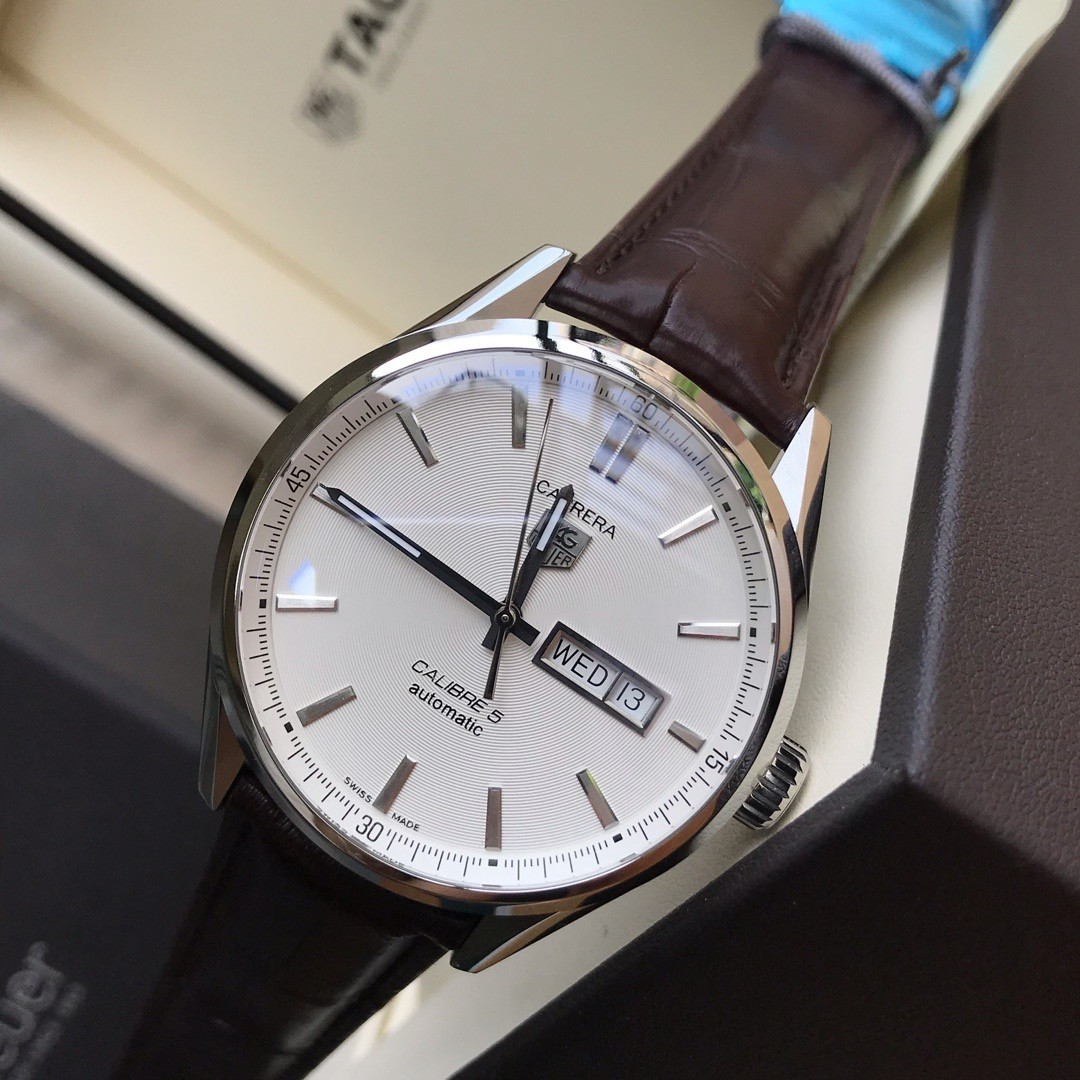 TAG Heuer Carrera Leather Strap Automatic Watch view 5