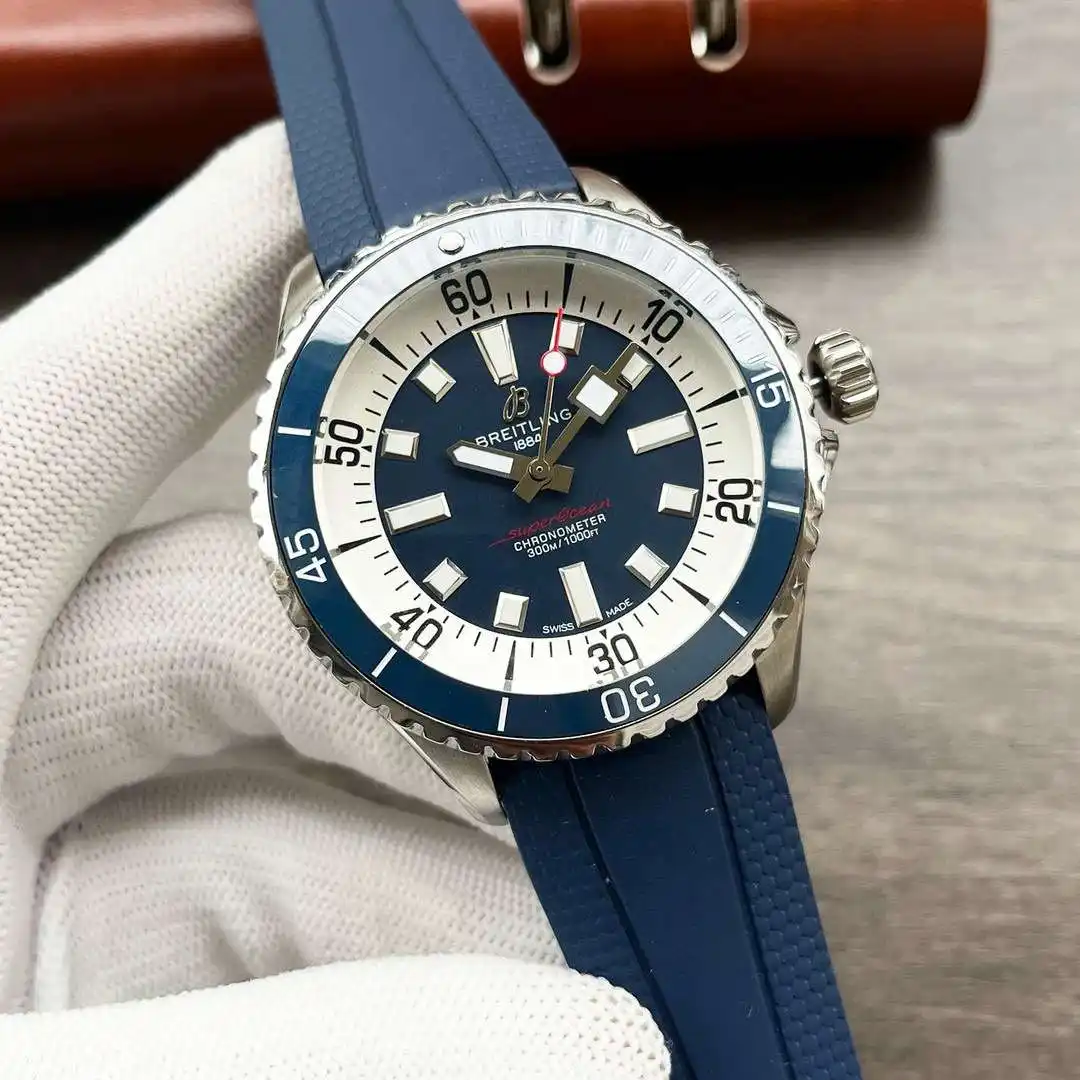 General Watches Breitling Watch: Bailing men's watch with original fully automatic mechanical movement, top-grade 316 stainless steel case and strap, mineral super mirror, diameter 44mm KK04450 view 6