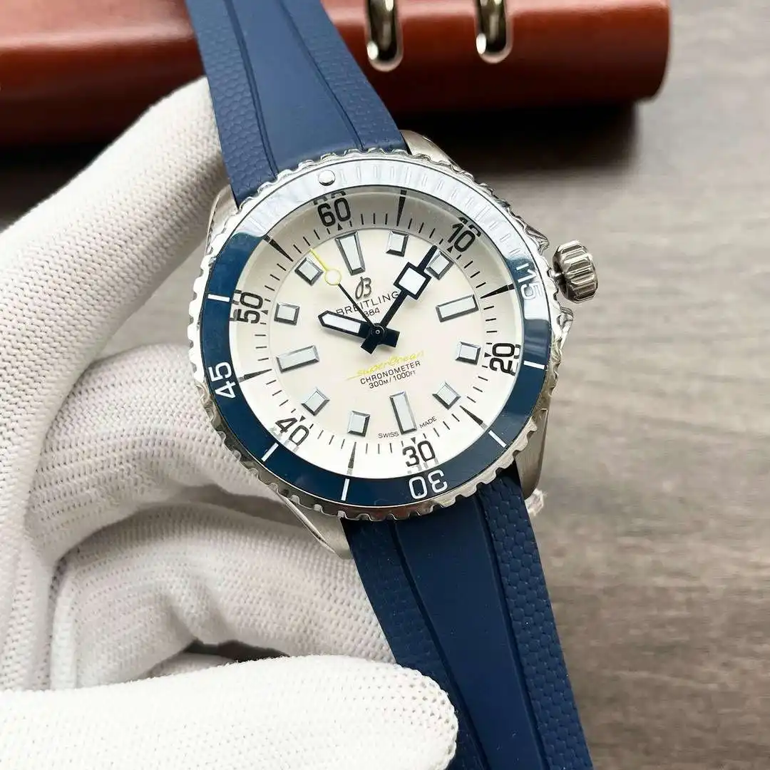General Watches Breitling Watch: Bailing men's watch with original fully automatic mechanical movement, top-grade 316 stainless steel case and strap, mineral super mirror, diameter 44mm KK04450 view 7