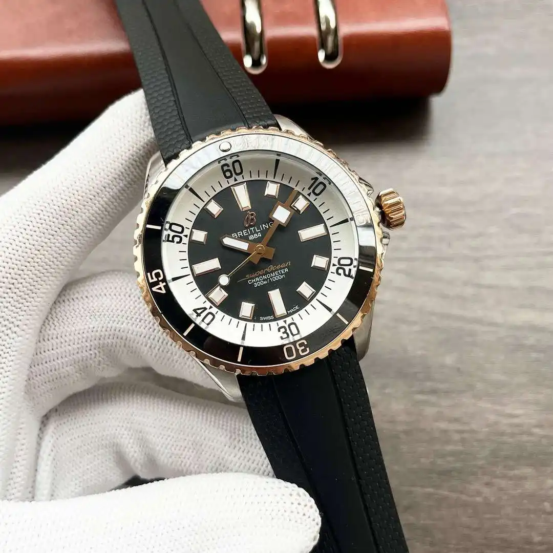 General Watches Breitling Watch: Bailing men's watch with original fully automatic mechanical movement, top-grade 316 stainless steel case and strap, mineral super mirror, diameter 44mm KK04450 view 9