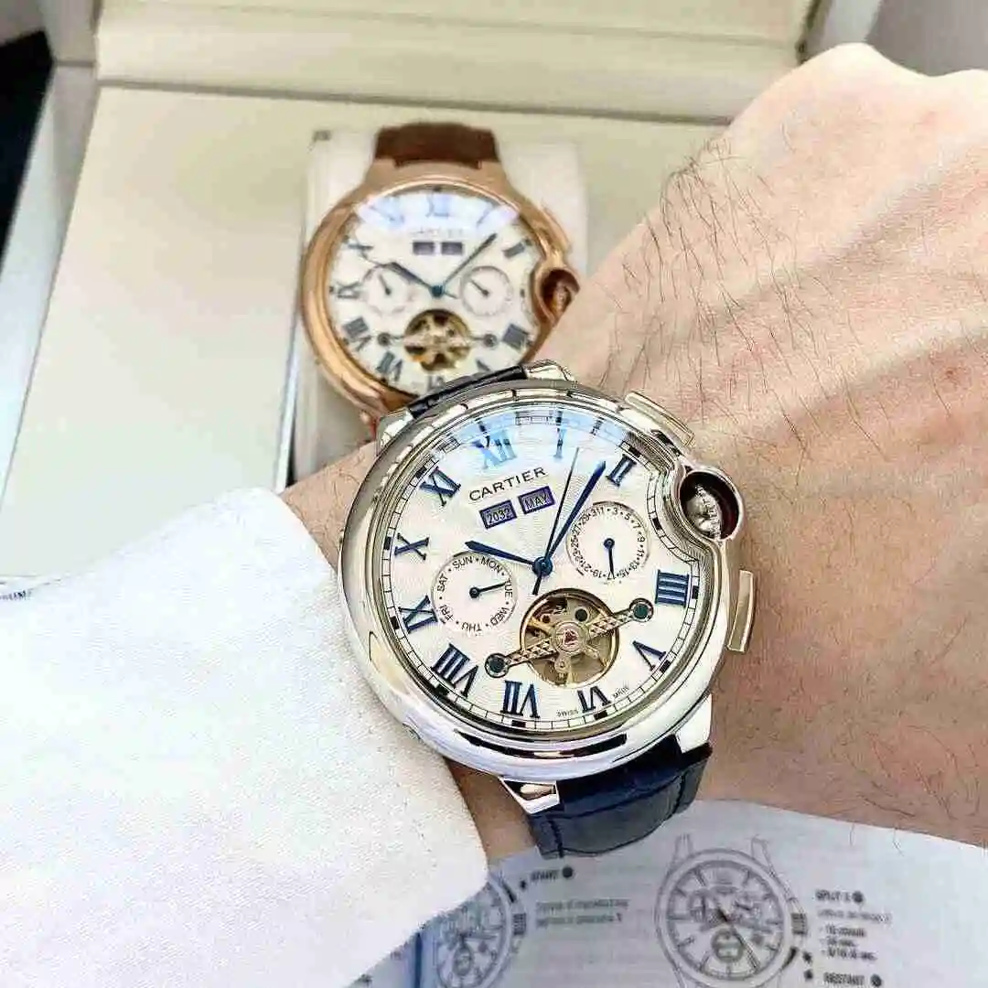General Watches Cartier Watch Men's Watch Paired with Original Fully Automatic Mechanical Movement Top Grade 316 Precision Steel Case with Mineral Super Strong Mirror Diameter 44mm KK05300 1 view 3