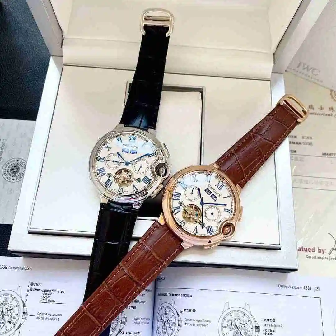 General Watches Cartier Watch Men's Watch Paired with Original Fully Automatic Mechanical Movement Top Grade 316 Precision Steel Case with Mineral Super Strong Mirror Diameter 44mm KK05300 1 view 4
