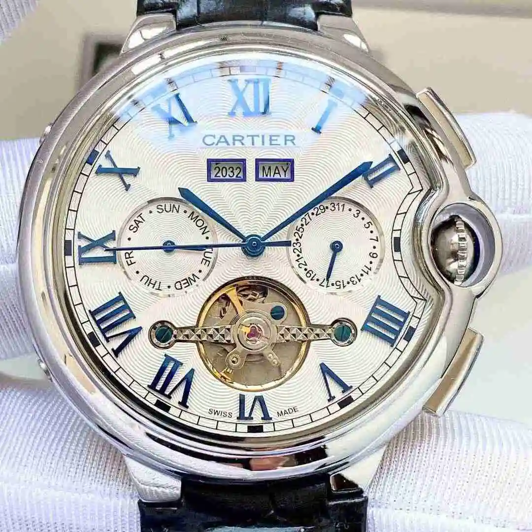 General Watches Cartier Watch Men's Watch Paired with Original Fully Automatic Mechanical Movement Top Grade 316 Precision Steel Case with Mineral Super Strong Mirror Diameter 44mm KK05300 1 view 5