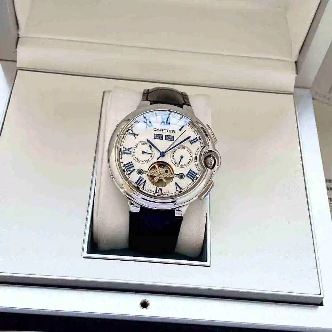 General Watches Cartier Watch Men's Watch Paired with Original Fully Automatic Mechanical Movement Top Grade 316 Precision Steel Case with Mineral Super Strong Mirror Diameter 44mm KK05300 1 view 6