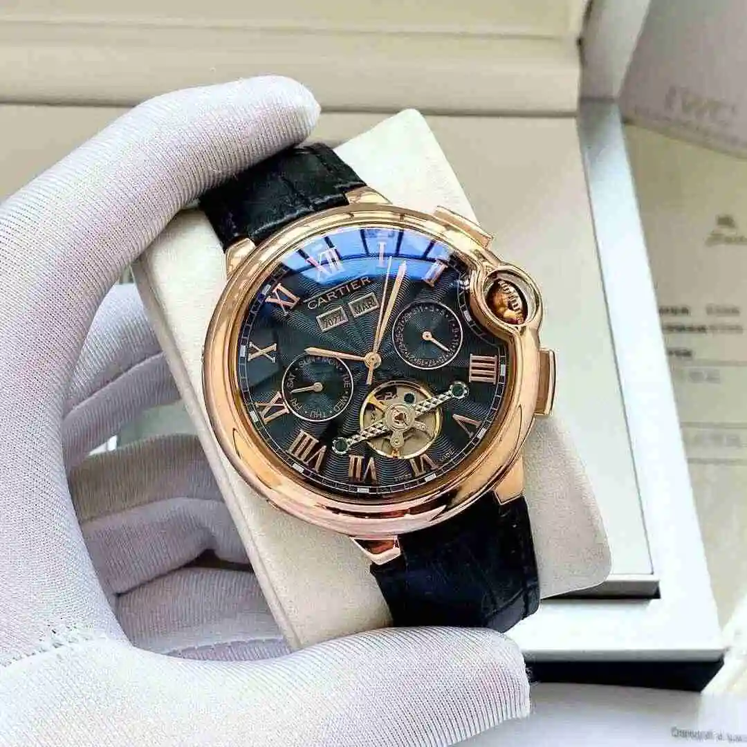 General Watches Cartier Watch Men's Watch Paired with Original Fully Automatic Mechanical Movement Top Grade 316 Precision Steel Case with Mineral Super Strong Mirror Diameter 44mm KK05300 1 view 7