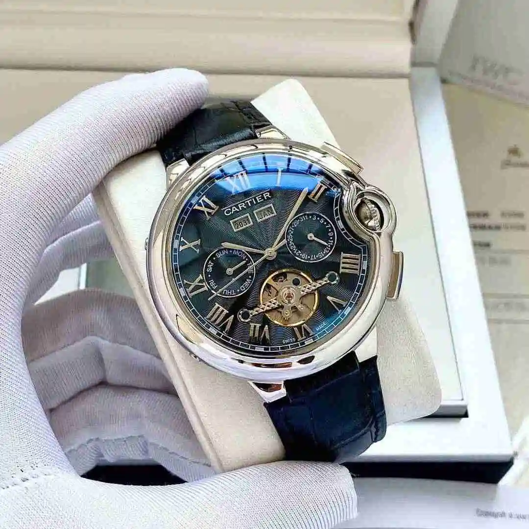 General Watches Cartier Watch Men's Watch Paired with Original Fully Automatic Mechanical Movement Top Grade 316 Precision Steel Case with Mineral Super Strong Mirror Diameter 44mm KK05300 1 view 8